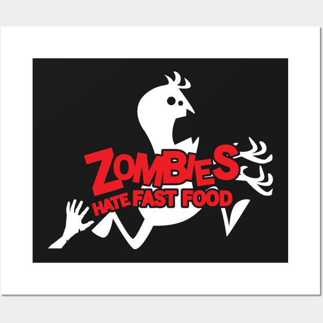 Zombies hate fast food Wall Art by nektarinchen